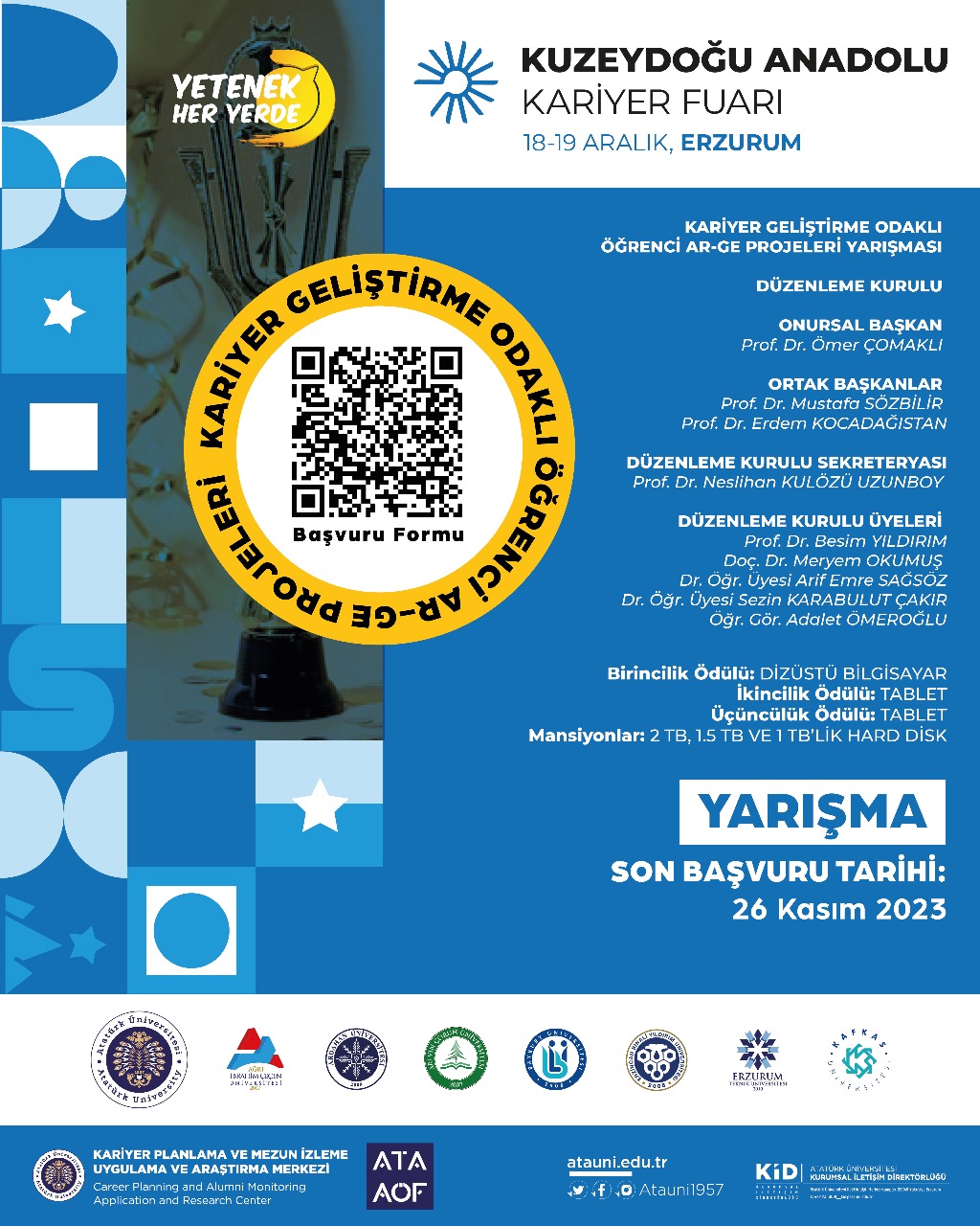 Kariyer Geliştirme Odaklı Öğrenci AR-GE Projeleri Yarışması